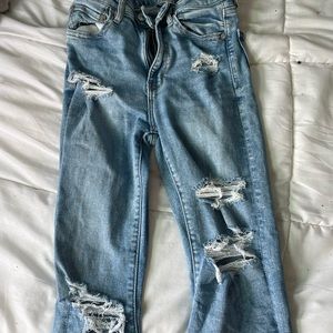 Ripped American eagle flare jeans
